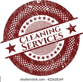 Cleaning Services rubber grunge stamp