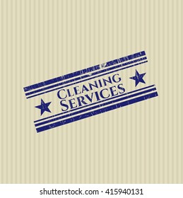 Cleaning Services rubber stamp with grunge texture