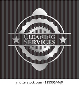 Cleaning Services silver emblem or badge