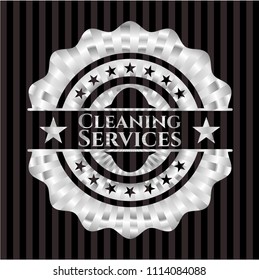  Cleaning Services silvery shiny badge