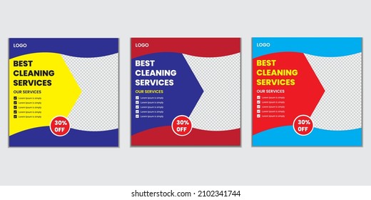 Cleaning services social media post