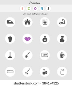 Cleaning  services vector icons for web sites and user interface