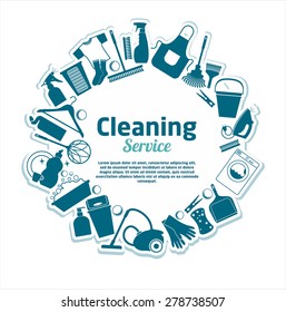 Cleaning services vector illustration.