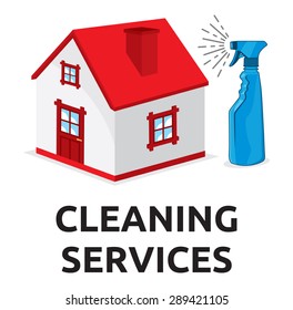 Cleaning services vector illustration