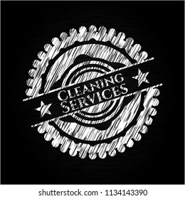 Cleaning Services written with chalkboard texture