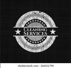 Cleaning Services written with chalkboard texture
