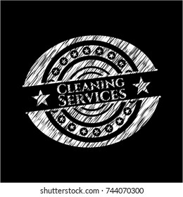 Cleaning Services written with chalkboard texture