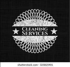 Cleaning Services written on a blackboard