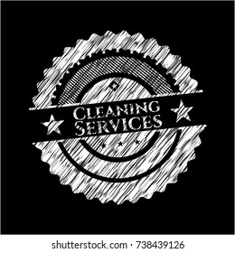 Cleaning Services written on a blackboard