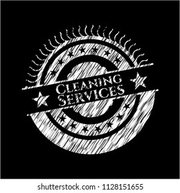 Cleaning Services written on a chalkboard