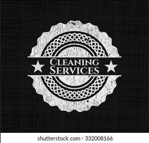 Cleaning Services written on a chalkboard
