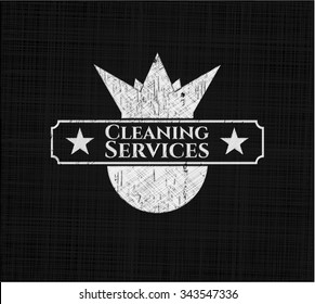 Cleaning Services written on a chalkboard