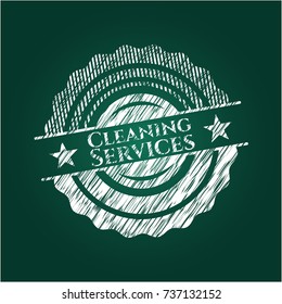 Cleaning Services written on a chalkboard