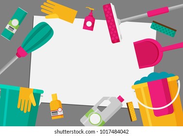 Cleaning set, isolate, flat design