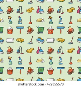 Cleaning and sewing icons set,eps10