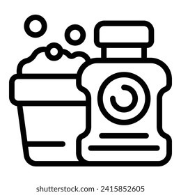 Cleaning shampoo icon outline vector. Clean apartment. Chores house