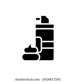 Cleaning Shaving Foam Filled Icon Vector Illustration