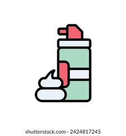 Cleaning Shaving Foam Icon Vector Illustration