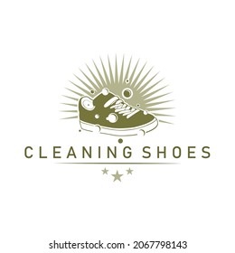 Cleaning Shoe Wash Laundry Business Logo Stock Vector (Royalty Free ...