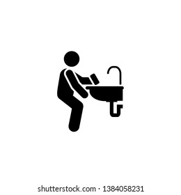 Cleaning, sink, tap icon. Element of workers icon. Premium quality graphic design icon. Signs and symbols collection icon for websites, web design