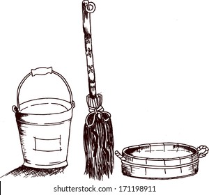 cleaning, sketch