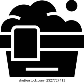 Cleaning Soap Glyph Icon - Single Icon, Vector  