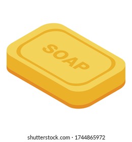 Cleaning soap icon. Isometric of cleaning soap vector icon for web design isolated on white background