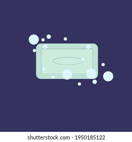 Cleaning soap, illustration, vector on white background.