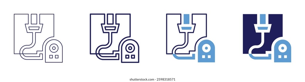 Cleaning solutions icon in 4 different styles. Thin Line, Line, Bold Line, Duotone. Duotone style. Editable stroke.
