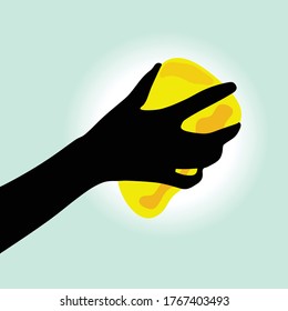 limpieza con una ilustración vectorial de arte esponjoso