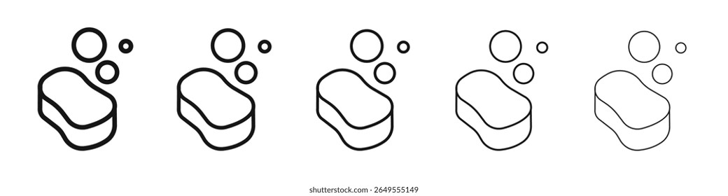 Icono de esponja de limpieza signo de Vector en blanco y negro