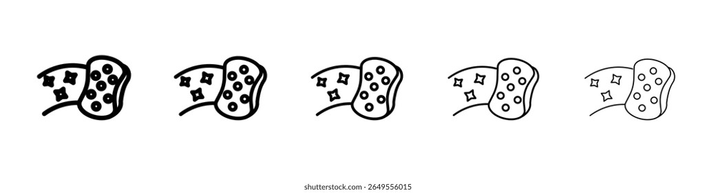 Icono de esponja de limpieza signo de Vector en blanco y negro
