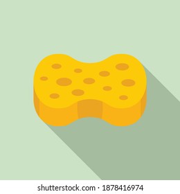 Cleaning sponge icon. Flat illustration of cleaning sponge vector icon for web design
