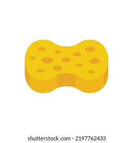 Cleaning sponge icon. Flat illustration of cleaning sponge vector icon isolated on white background