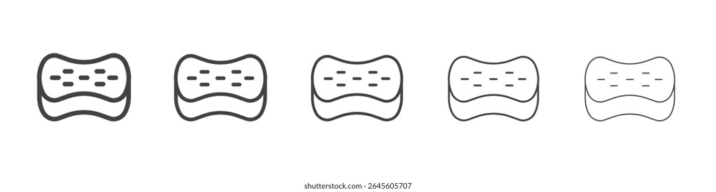 Cleaning sponge icon outline ilustration vector symbol