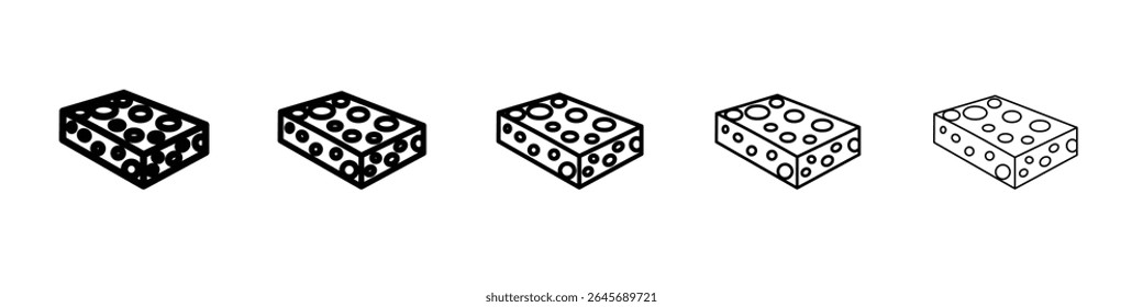 Icono de esponja de limpieza ilustración simple logo art