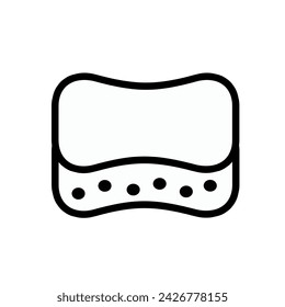 Cleaning sponge, scrubber vector icon. Vector illustration.