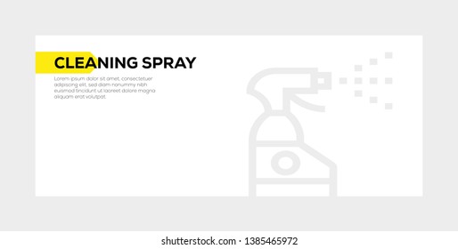 CLEANING SPRAY BANNER ICON CONCEPT