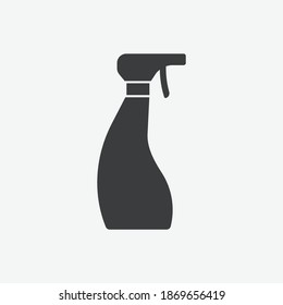 Icono del vector negro plano de la botella de aerosol de limpieza