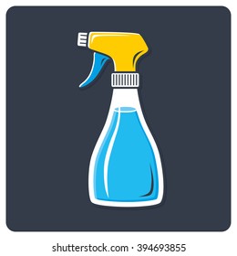 Cleaning spray bottle icon.