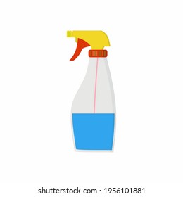 Cleaning spray bottle icon flat vector. A bottle of antiseptic spray. Spraying Anti-Bacterial Sanitizer Spray, Hand Sanitizer Dispenser, infection control concept. Hygiene home and personal hygiene.