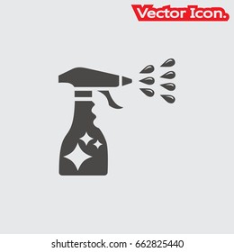 Cleaning spray bottle icon isolated sign symbol and flat style for app, web and digital design. Vector illustration.