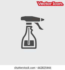 Cleaning spray bottle icon isolated sign symbol and flat style for app, web and digital design. Vector illustration.