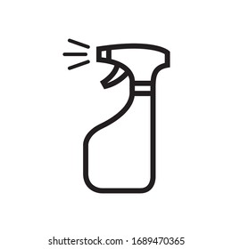 Cleaning spray bottle icon. Line style design. Vector graphic illustration. Suitable for website design, logo, app, template, and ui. Editable vector stroke. EPS 10.