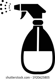 cleaning spray bottle icon on white background. water spray sign. spray bottle symbol. flat style.