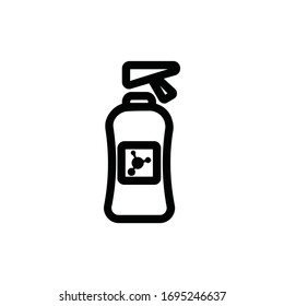 Symbol für die Reinigungsspray, Vektorillustration
