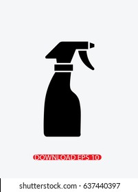 Cleaning Spray Bottle Icon, Vector