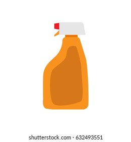 Cleaning spray bottle on white background , vector