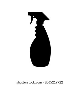 cleaning spray bottle silhouette isolated on white background. vector spray bottle.