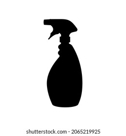 cleaning spray bottle silhouette isolated on white background. vector spray bottle.